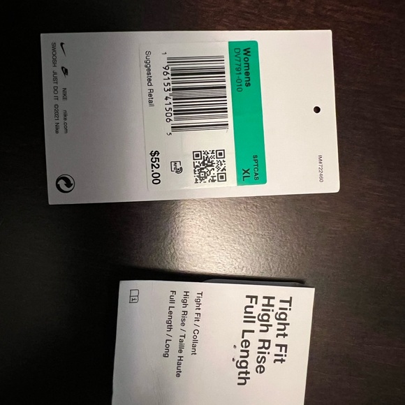 Nike Tight Fit High Rise Full Length Black Leggings | Size XL - Picture 4 of 5